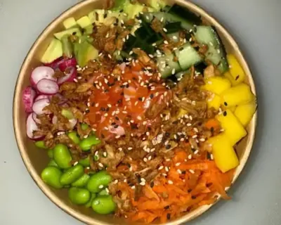  Poké bowl saumon cuit spicy lover