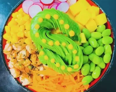  Poké bowl vert "veggie"