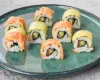 Dragon roll thon cru avocat concombre
